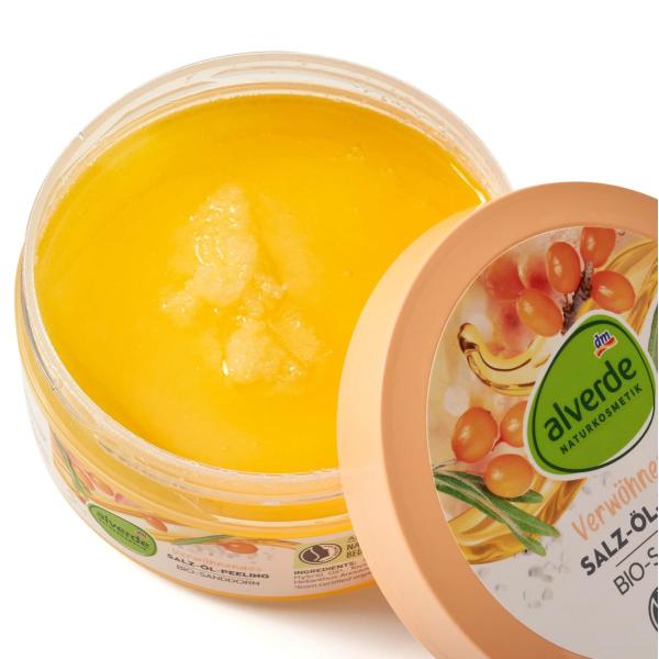 Германия DM Alverde Солевой и масляный пилинг 250г