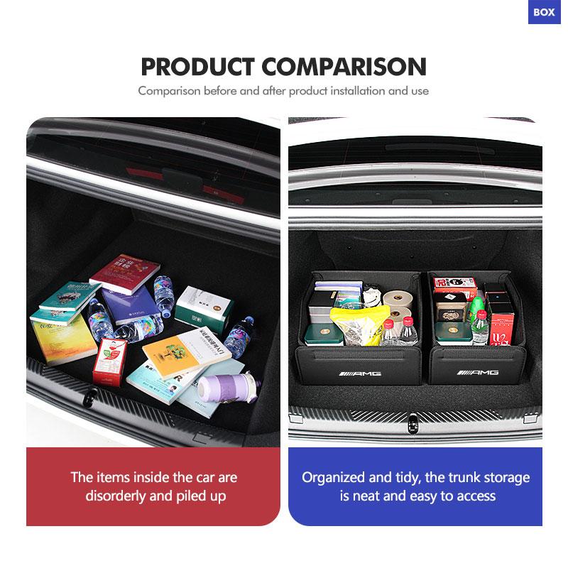 FFYE5 Car Trunk Folding Organizer Box Tools Waterproof Storage Bag For Mercedes Benz AMG W204 W205 W203 W211 W201 W210 W108 W124 W126