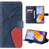 Case - E.F.CONNECTION - For Xiaomi Redmi Note 11 Pro 4G-5G / 12 Pro 4G - Navy Blue - Leather Effect - Card Pocket