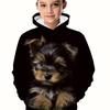 Cute 3D Digital Print Hoodie For Kids, Casual And Breathable Outdoor Wear, Fun And Comfy