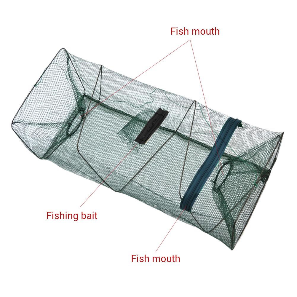 20cm Foldable Shrimp Cage Fishing Net Trap Outdoor Fishing Accessories For Shrimp Crayfish Crab Baits Netting Tackle Tools