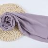Women's Solid Color Pearl Chiffon Bubble Scarf, Long Silk Headscarf, 70x180cm, Middle Eastern Style