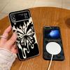 Butterfly Print Leather Texture TPU Magnetic Case For Magsafe For Samsung Galaxy Z Flip 6 5 4 3 Flip4 Flip5 Flip6 Folding Cover