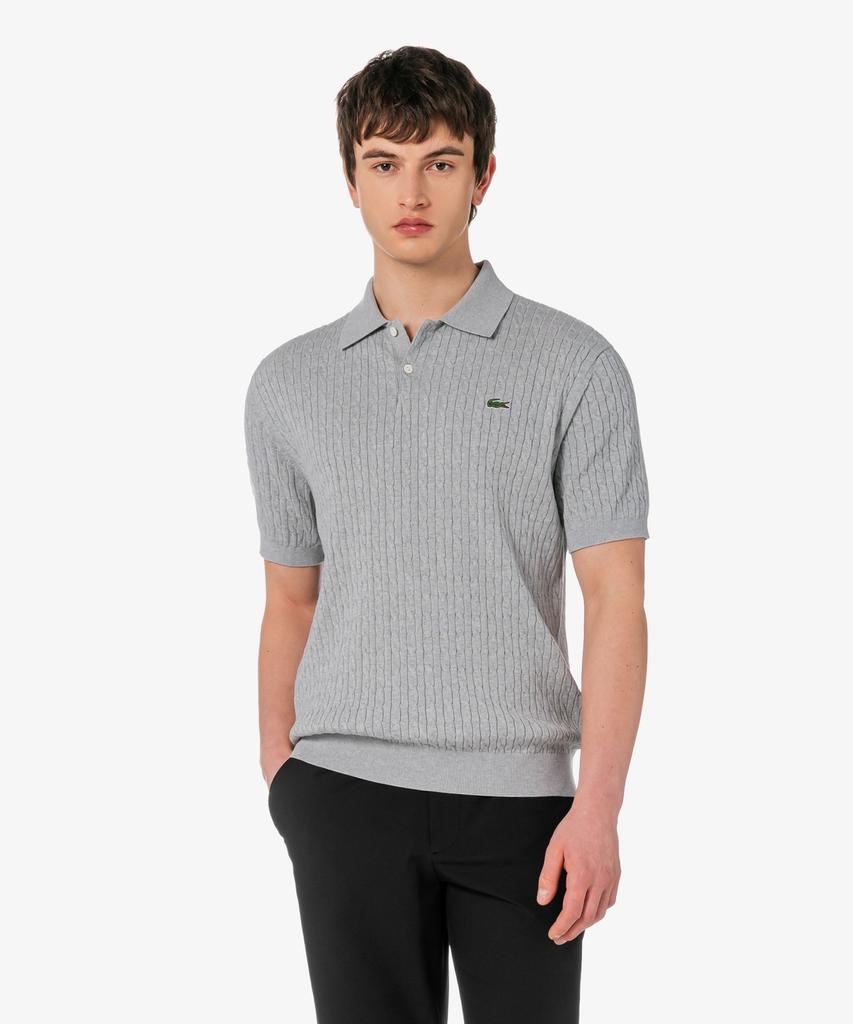 LACOSTE Мужской вязаный поло-свитер с коротким рукавом Ph368E-56G Cca