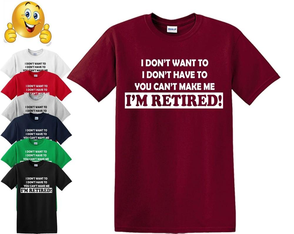 Я Не Хочу Я На Пенсии ФУТБОЛКА Смешной Подарок на День Рождения Уход на Пенсию Топ Футболка