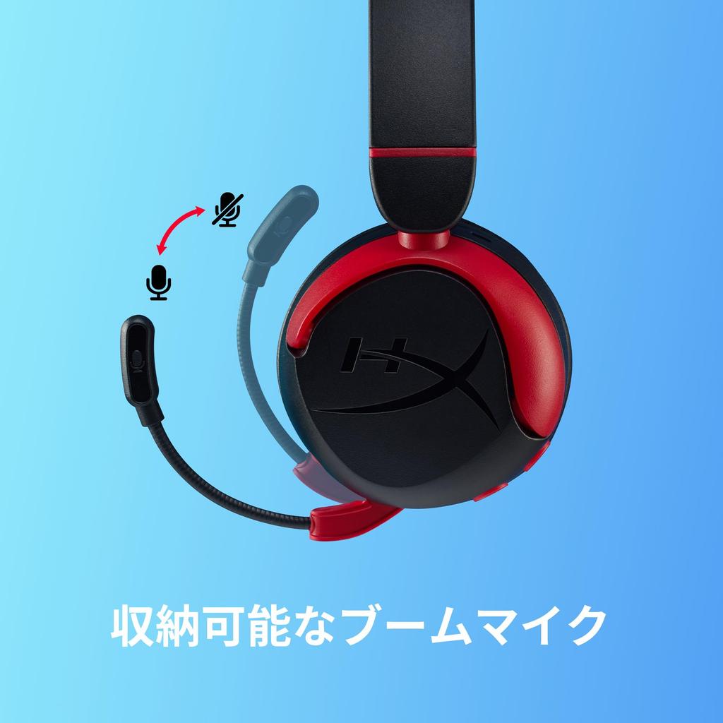Беспроводная игровая гарнитура HyperX Cloud Mini с откидным микрофоном, до 25 часов работы, защита звука, вращающиеся амбушюры, белая 7G8F2AA