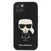 Karl Lagerfeld KLHCP13SOKPK iPhone 13 mini 5.4" black hardcase Saffiano Ikonik Karl`s Patch