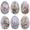 Unique Easter Egg-shaped Metal Tin For Candies Biscuits And Gifts