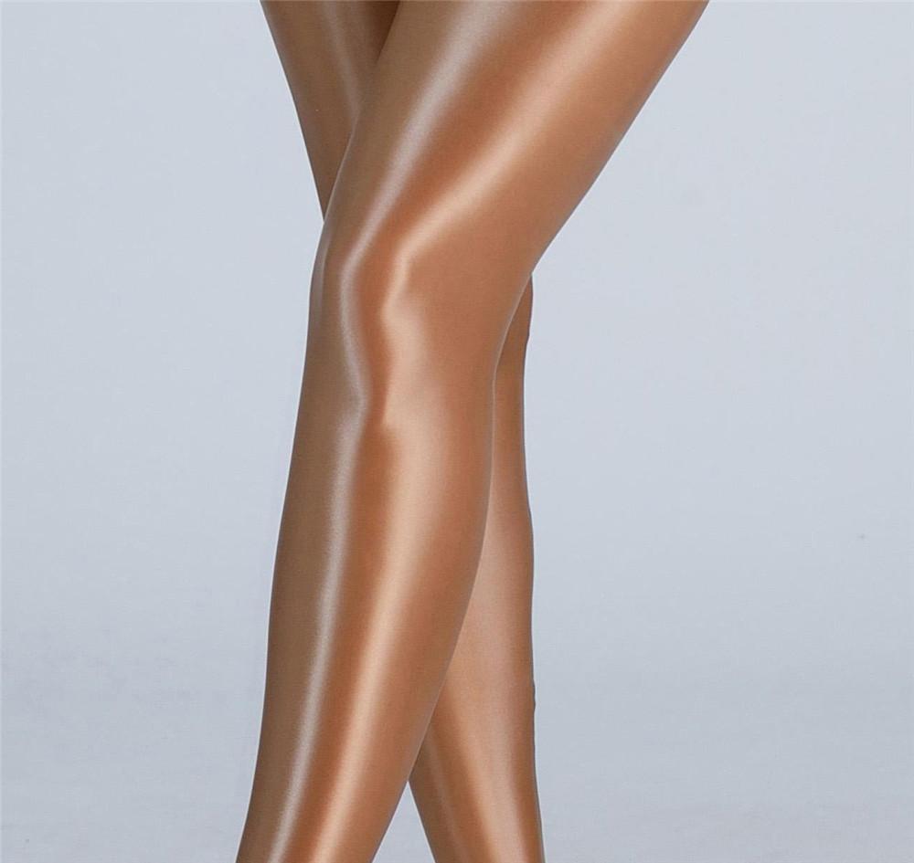 Сексуальные атласные маслянистые блестящие брюки-карандаш эластичные с вырезами облегающие прозрачные леггинсы для танцев конфетного цвета боди без ластовицы