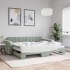 VidaXL Daybed with Trundle and Mattress Light Grey 90x200cm Velvet 3196953