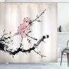 Роза, бабочка, белый цветок, занавеска для душа, цветочный принт, водонепроницаемая полиэстеровая занавеска для ванной, ткань для украшения ванны