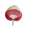 Chinese Style Hand-woven Fan Bamboo Heart Shaped Fan Weave Crafts Colorful Bamboo Fan  Cooling