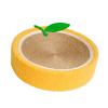 Cat Scratch Bowl Orange Round Sisal Hemp Durable Antiwear Space Saving Cat Scratcher Bed for Family