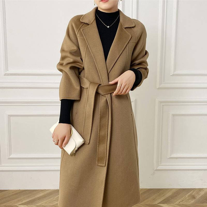 Women Wool Coat MODERN NEW SAGA 100% Wool Autumn Wool Long Coat Handmade Pea Coat Winter Warm Wool Long Jacket Overcoat