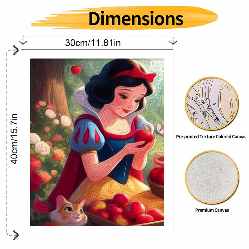 Disney Snow White digital oil painting diy coloring handpainted filling home decoration gift artistic canvas wall art crafts for home