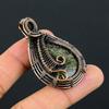 Elegant Dragon Blood Jasper Gemstone Pure Copper Wire Wrapped Handmade Pendant Jewelry