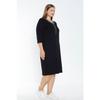 Black Truvacar Sleeve Pocket Stone Detail Large Size Cotton Dress