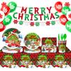 Grinch Christmas Party Supplies Holiday Arrangement Props Birthday Party Tableware Paper Plates Tissue Tablecloth Decoration