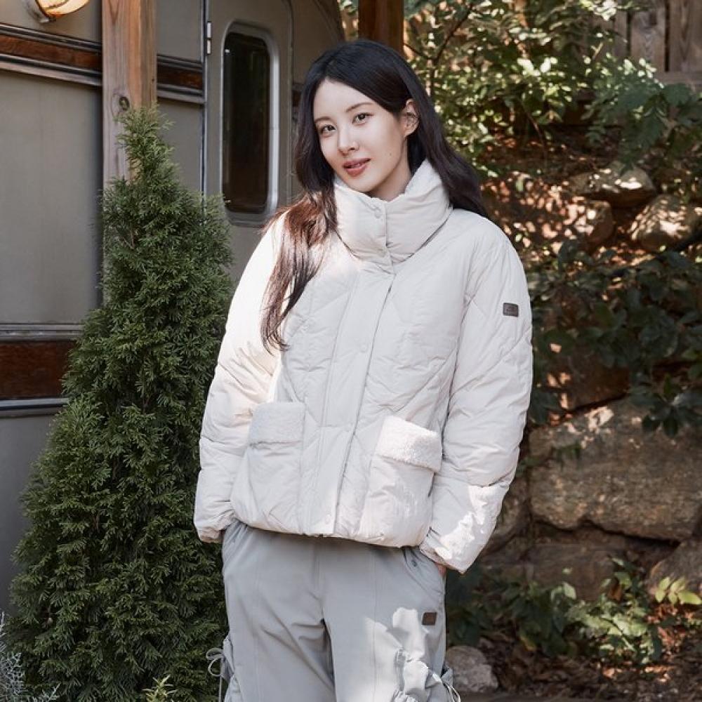 Teddy Diamond Quilting Puffer W Ivory
