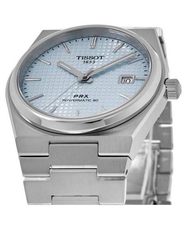 Tissot PRX T-Classic Powermatic 80 Ice Blue Dial автоматические T137.407.11.351.00 100M Мужские часы