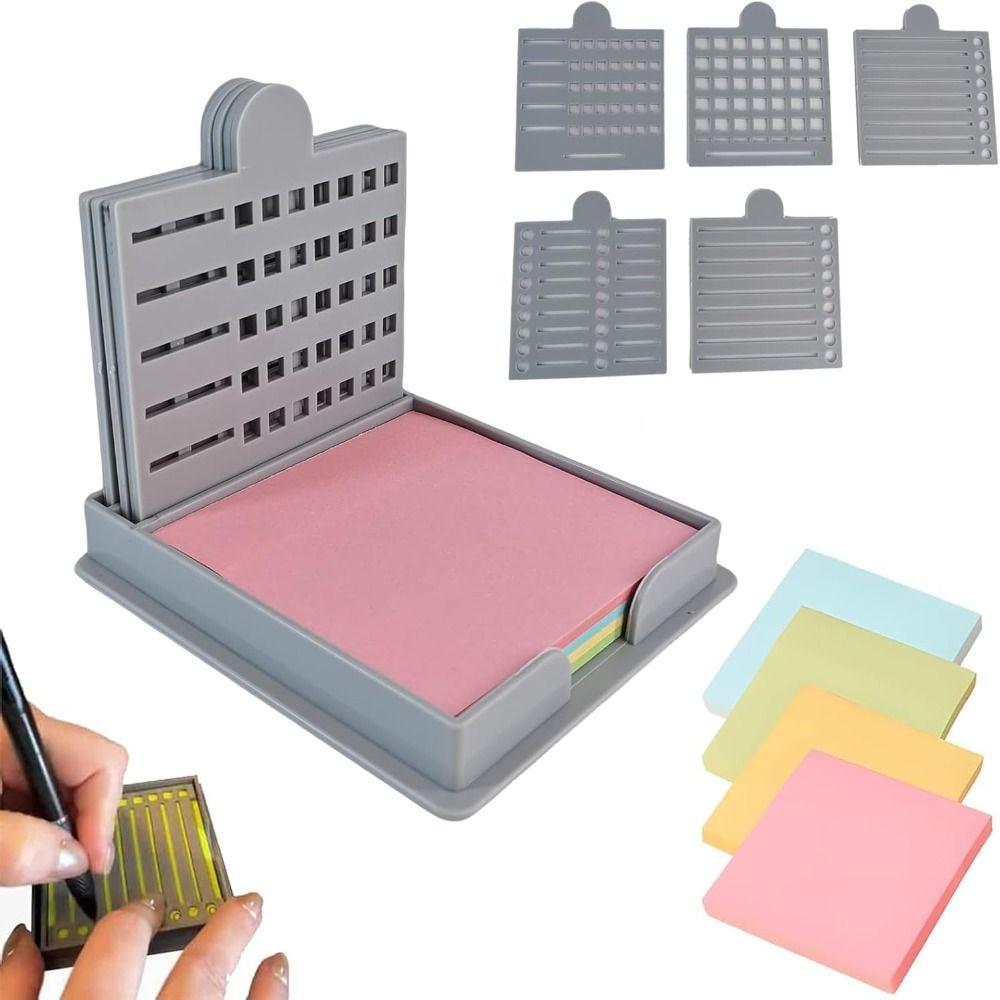 Sticky Note Organizer Sticky Note Stencil Sticky Note Storage Box for 3x3 Self-Sticky Note Pads