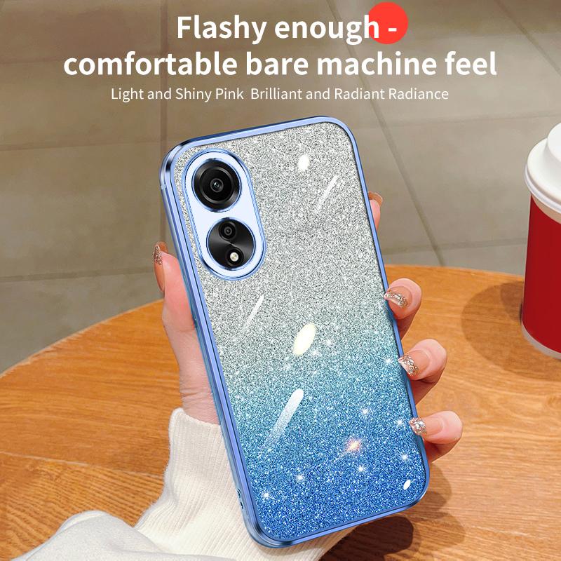 Модный блестящий чехол с градиентным покрытием для OPPO A78 A58 A38 A94 A57 A36 A17 A16 A55 A1 A2 Find X6 Pro K11 K11X, силиконовая задняя крышка