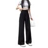 2025 Women's High-Waist Wide-Leg Pants: Slimming, Casual Straight-Leg with Draped Design for Summer