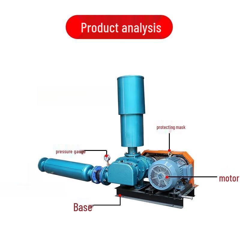 Kedehe Three-Lobe Roots Blower Aerator (OWT80, 5.5KW Motor) CN plug (adapter included)