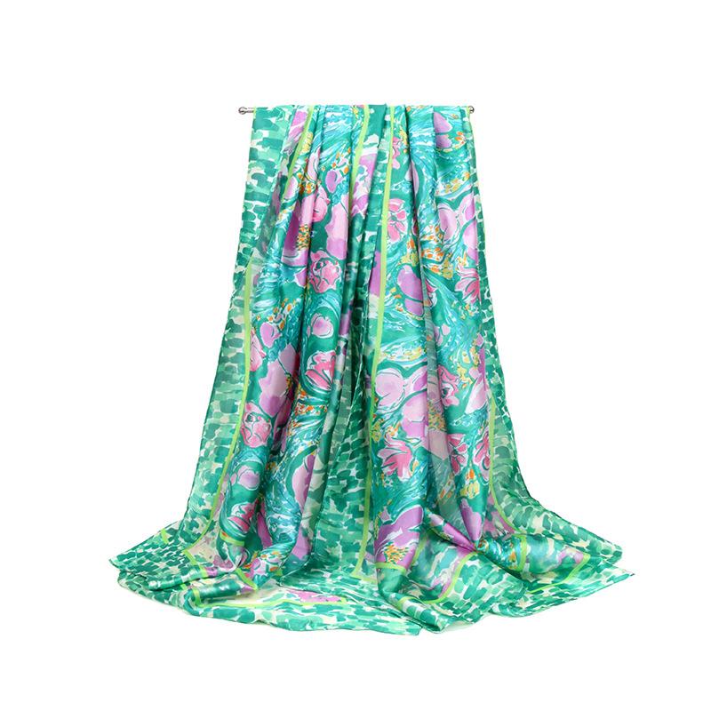 New scarf women, long scarf printing multi-color spring and summer versatile shawl, going out to decorate the holiday style