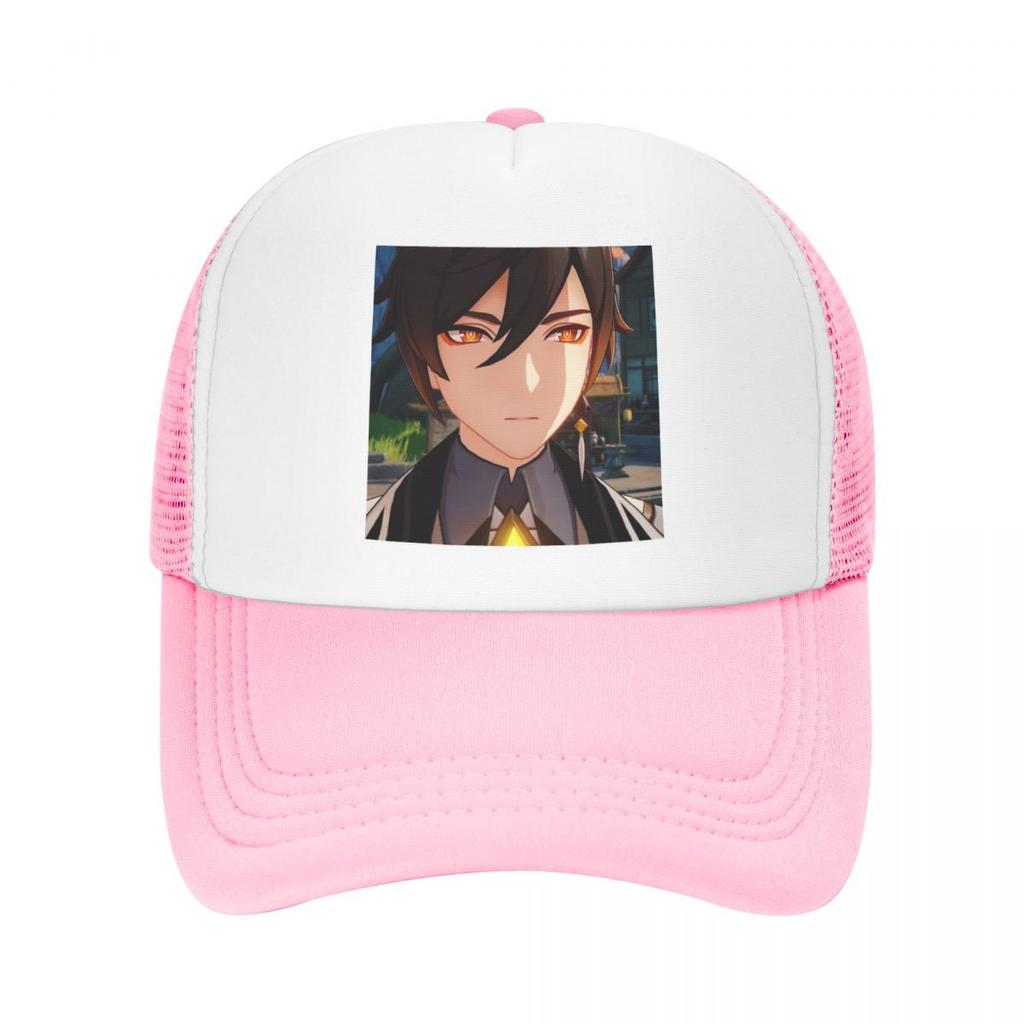 Zhongli Genshin Impact Бейсболка WoUnisex Унисекс Дышащая аниме-игровая шляпа дальнобойщика Уличная одежда Snapback Кепки летние шапки