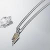 Titanium Steel Luxury Diamond Lightning Necklace - Unisex Hip Hop Style Non-Fading Disco Pendant, Summer Trend.