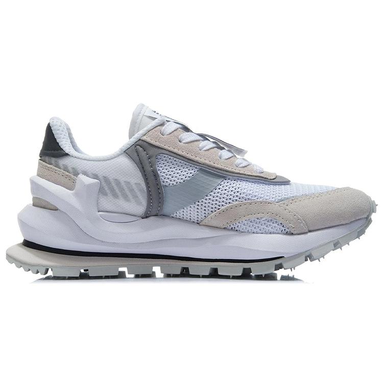 Кроссовки для бега Li Ning Женские Низкие Стандартные Белый/Белый Песочный Серый/Теневой Серый AGCR058-1