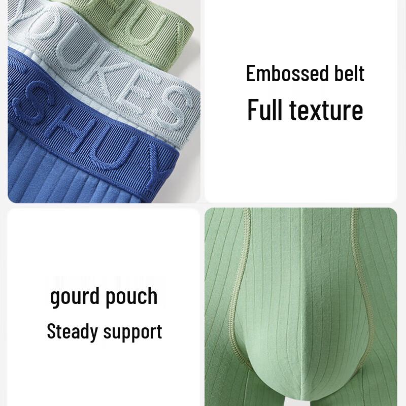 Мужские боксеры-брифы 7A из модального хлопка с шелком и антибактериальным эффектом (3-Pack)