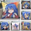 Аниме L-Lucky Star K-konata Наволочка Мягкая Плюшевая Ткань Двусторонняя Печать Наволочка на Подушку для Дивана Для Всех Сезонов Домашний Декор