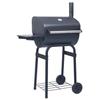 VidaXL Charcoal Barbecue Grill with Bottom Shelf Black