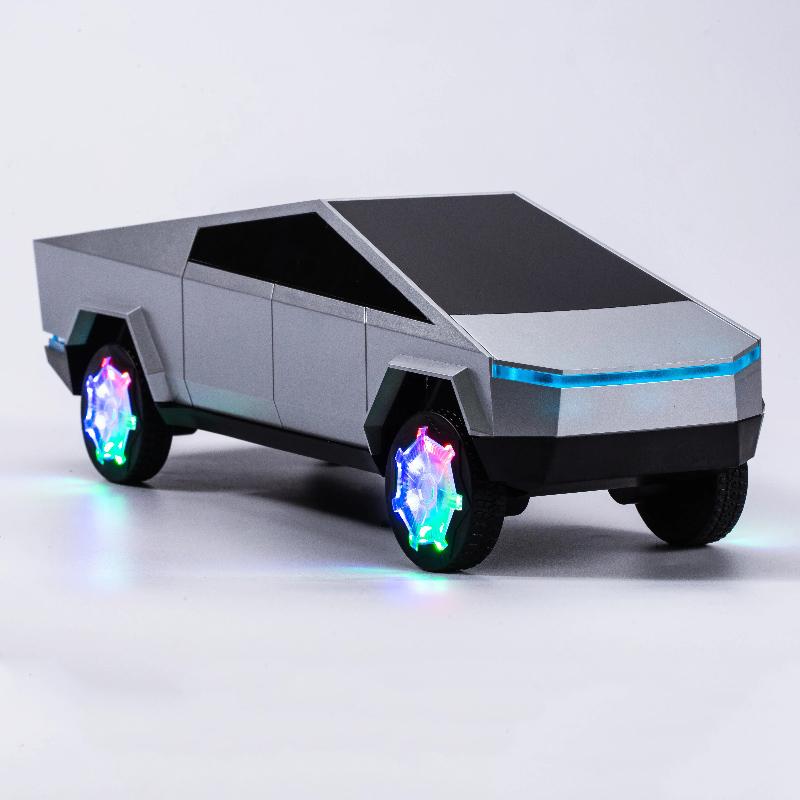 2026 Cybertruck Модель Автомобиля Беспроводной Bluetooth Динамик Стерео Звук Бас Сабвуфер Hi-Fi Музыка Активный USB TF AUX FM BT RGB Игрушка Подарок