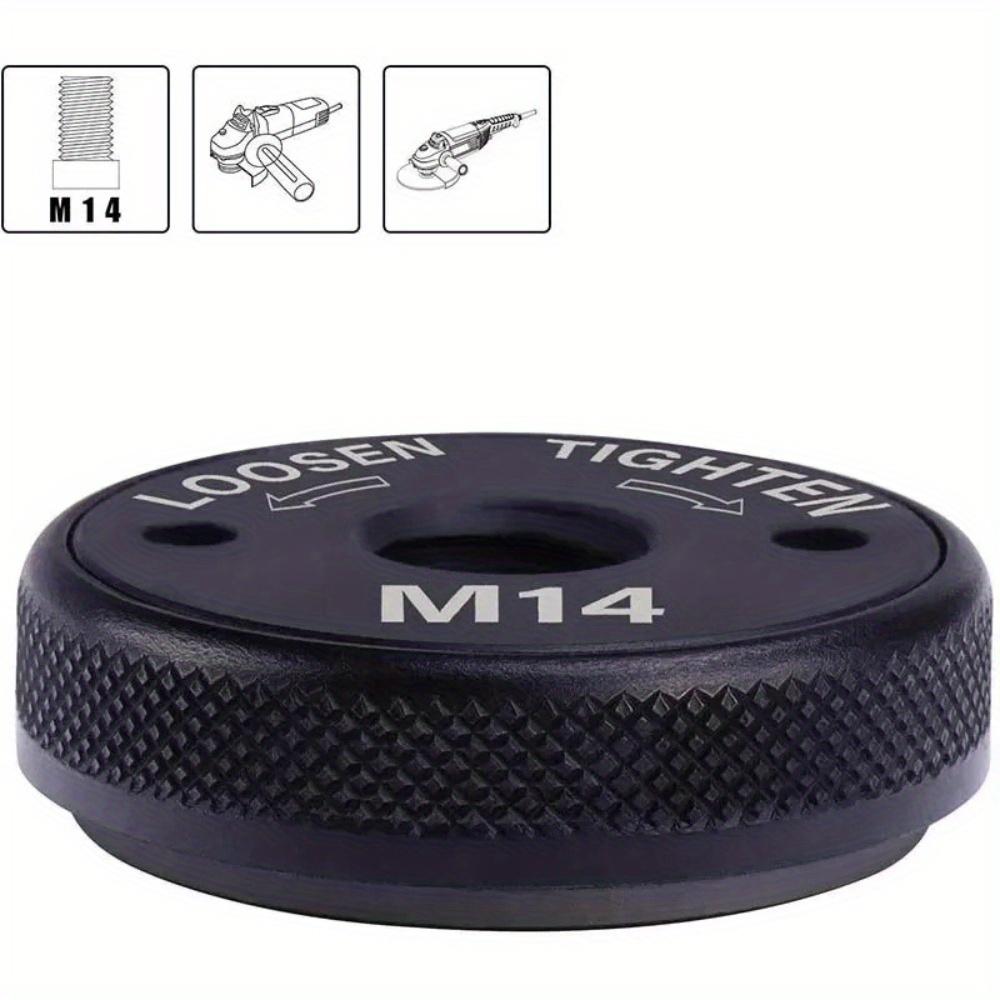 1pc M10/M14/5-8/11 Thread Quick Release Flange Nut for Angle Grinder - Heavy-Duty Metal Clamping Flange with Locking Nut Pressing Plate,Secure Tool