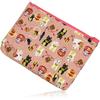 Morikuru Made In Japan Square Oblong 19 X 13 with a Shofuku Cat Cute for Small SG Wonder Zone Pink (Morikura) Pouch, Cm, Print, Multi-Pouch Items,