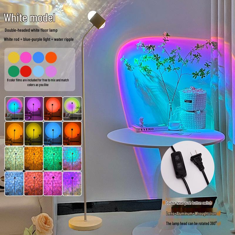 Dual-Head Sunset Ripple Light - Atmosphere & Decor for Bedrooms and Live Rooms