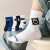5Pairs High-End Boy's Cotton Mid-tube Socks Breathable All-match Autumnclothes Cartoon Children's Fashion Warm Socks 1-16Years