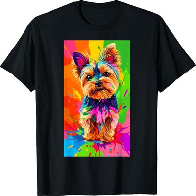 Яркая Поп-арт Йоркширский терьер Йорк Pet art Футболка