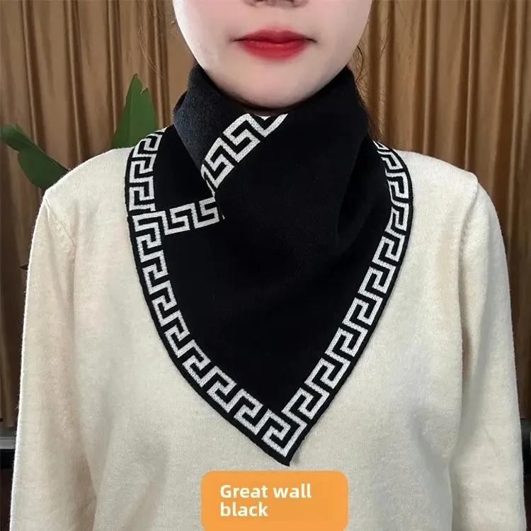 Fashionable Autumn Winter Neck Warmer New Style Korean Version Versatile Warm Elegant Triangle Scarf Neck Protection for Neck