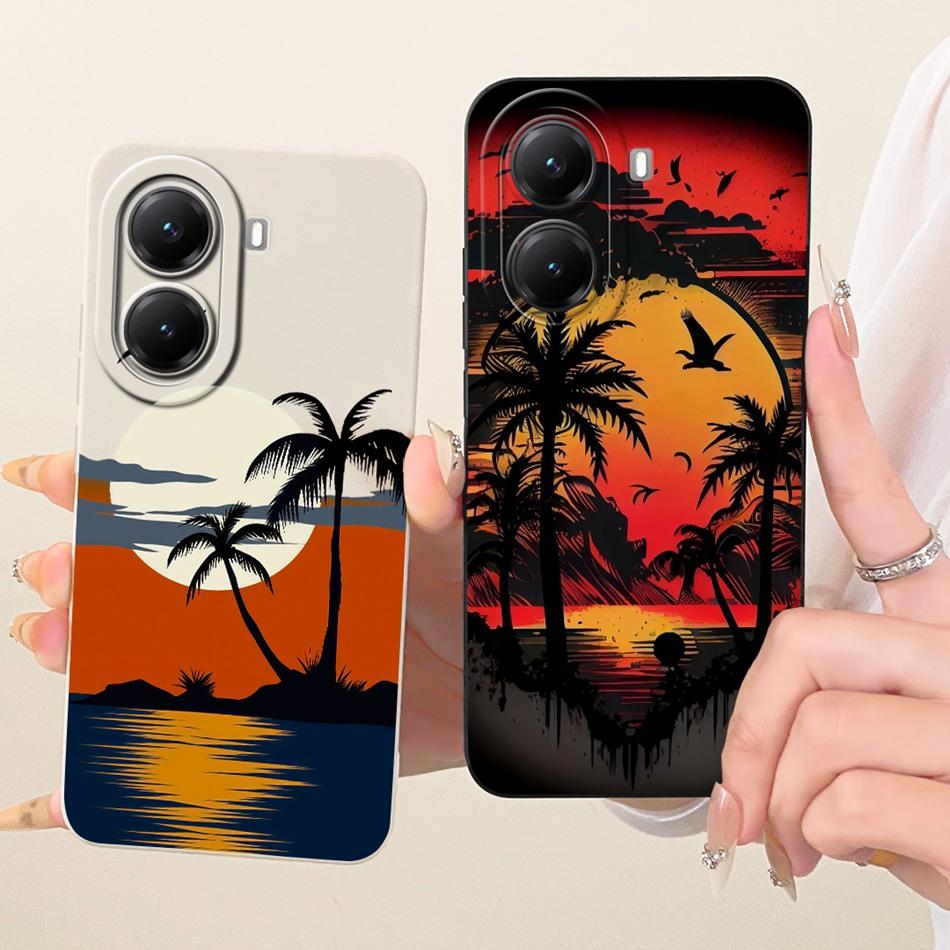 For Xiaomi Poco X7 Pro Fashion Dusk Beach Painting Phone Case For PocoX7 X 7 X7Pro 5G Soft Silicone Shockproof Covers Bumpers