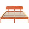Bed Frame Wax Brown 140 x 200 cm Solid Pine Wood