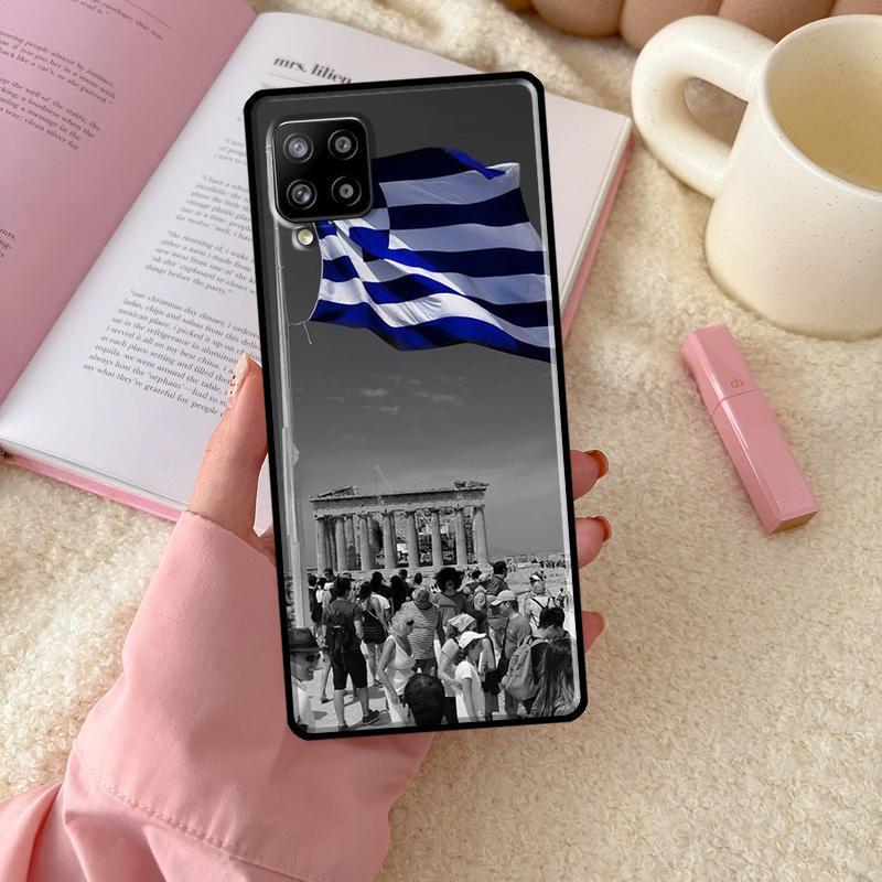Греческий флаг Греции для Samsung Galaxy A54 A34 A14 A13 A52 A32 A12 A22 A72 A52S A33 A53 A73 A71 A51 чехол для телефона