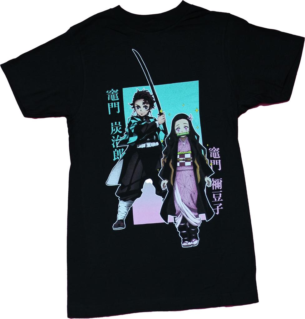 Women's Plus Size Cotton T-shirt Summer Casual Graphic Tee Short Sleeve Demon Slayer  Adult T-Shirt - Nezuko & jiro Sce on Box