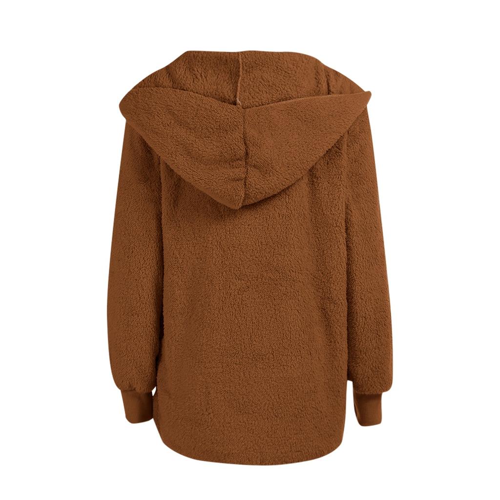 Женская модная куртка с капюшоном, зимнее плюшевое пальто с длинными рукавами и принтом кошки, двустороннее пальто