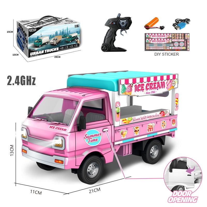 RC Truck Drift Car 2.4G Remote Control transport vehicle Cars Trucks with door open lights sounds Toys for Boys Kids Children