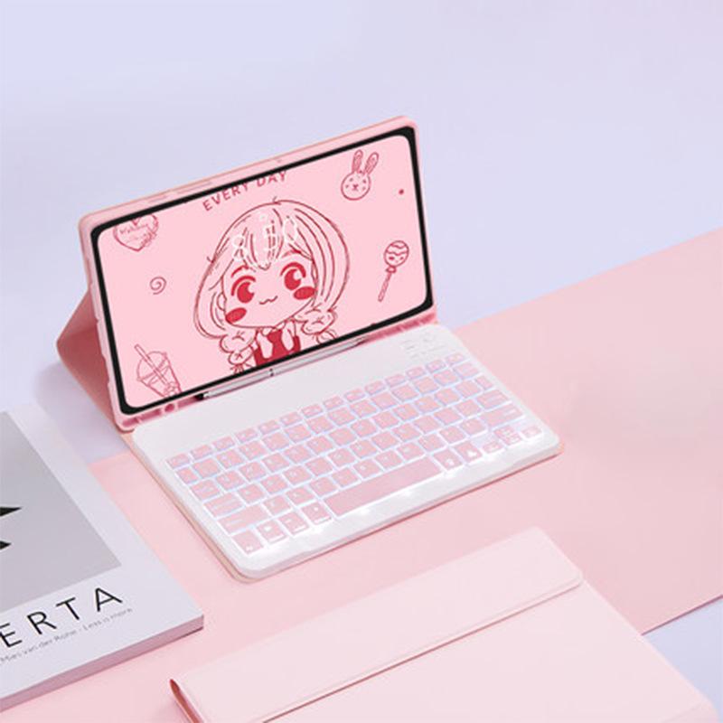 IPad Pro 11" (2018-2022 гг.) Bluetooth-клавиатура с подсветкой и защитный кожаный чехол с мышью