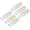 6pcs 90LED G9 Light Bulb 9W 220V Dimmable Soft Warm White LED Bulb for Chandelier Ceiling Wall